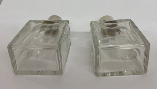Crystal and silver toiletry set