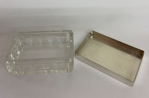 Crystal and silver toiletry set