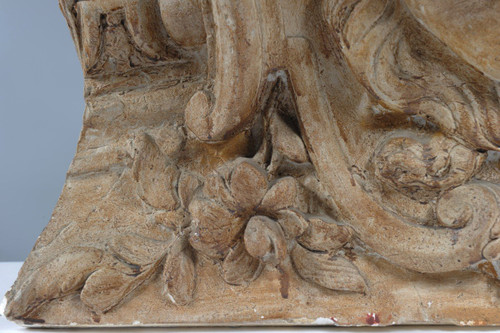 25 % discount until 30.11 - Elément Décoratif En Plâtre Sculpté En Bas Relief - XIXème