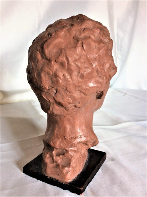 Dal 06.10 al 30.11 - 25\ de remise - Busto di uomo - Terracotta - Firmato Victor Demanet