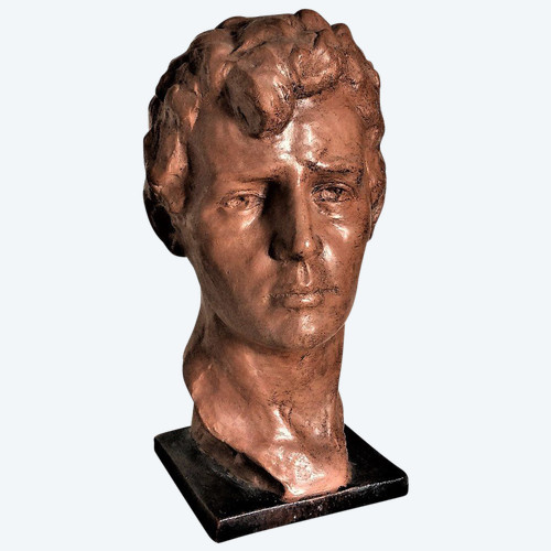 Dal 06.10 al 30.11 - 25\ de remise - Busto di uomo - Terracotta - Firmato Victor Demanet