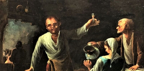 Remise de 25\% -  Scène De Taverne - Ecole Hollandaise - Fin XVIIème