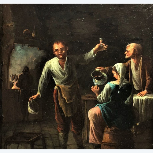 Remise de 25\% -  Scène De Taverne - Ecole Hollandaise - Fin XVIIème