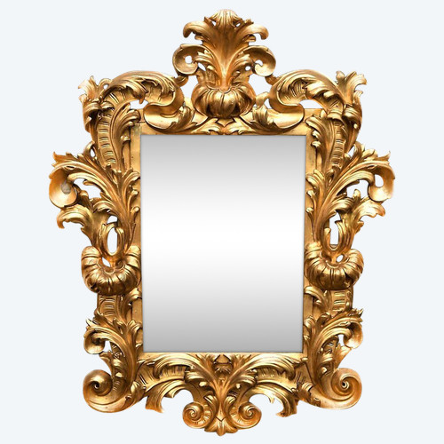 From 06.10 to 30.11 - REMISE 25\% - Beautiful Italian Gilded Wood Mirror - 19th Century