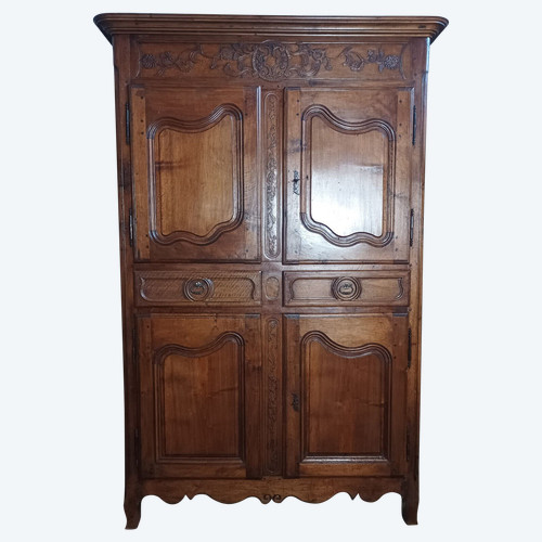 Credenza Regency a 4 ante in noce intagliato