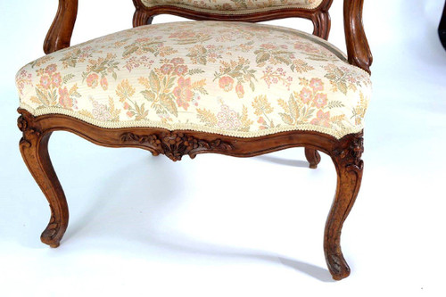 From 06.10 to 30.11 - REMISE 25\% - Stamped "i Gourdin" - Beau Fauteuil A La Reine - XVIIIème