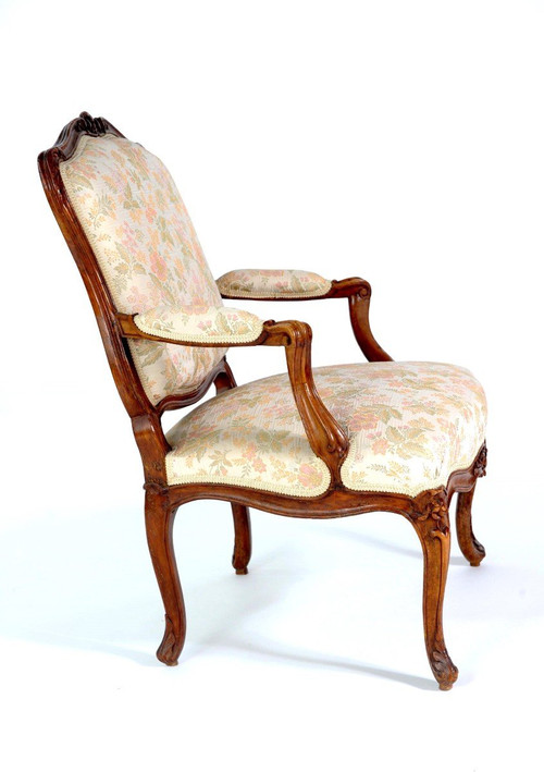 From 06.10 to 30.11 - REMISE 25\% - Stamped "i Gourdin" - Beau Fauteuil A La Reine - XVIIIème