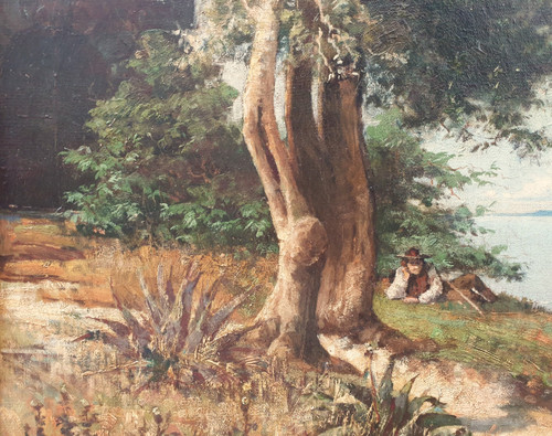 Vincent COURDOUAN (Attributed to) - Lively cove near Toulon