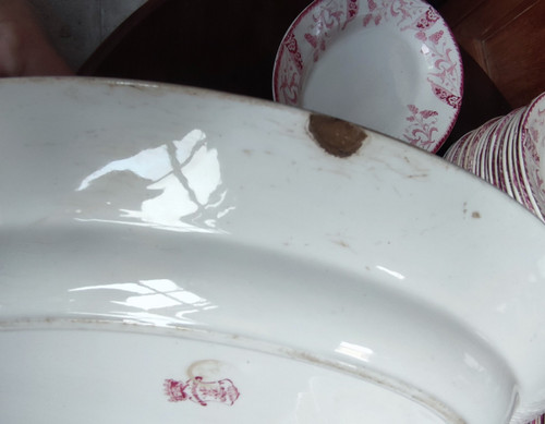 Old Longwy Tableware Service Rambouillet Model 49 ironstone pieces