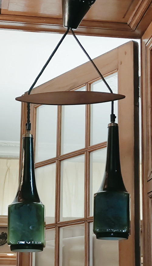 Scandinavian design glass paste chandelier suspension