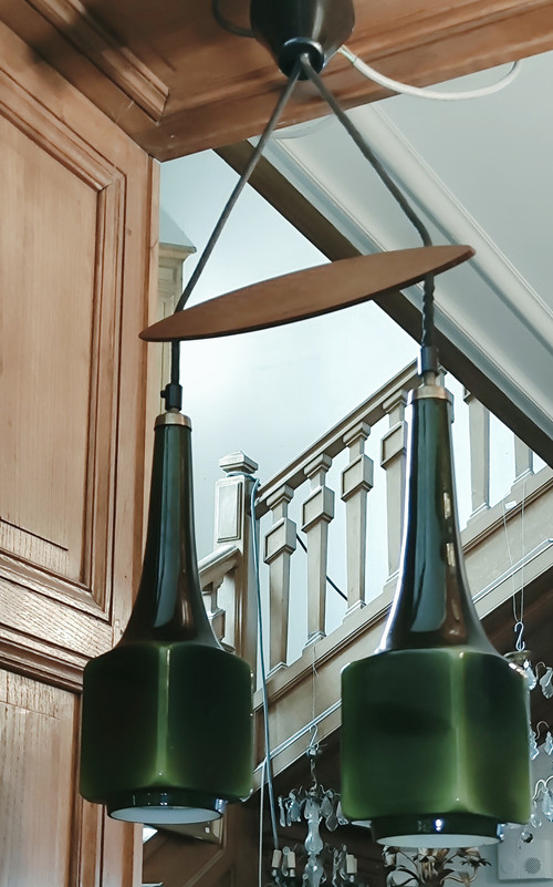 Scandinavian design glass paste chandelier suspension