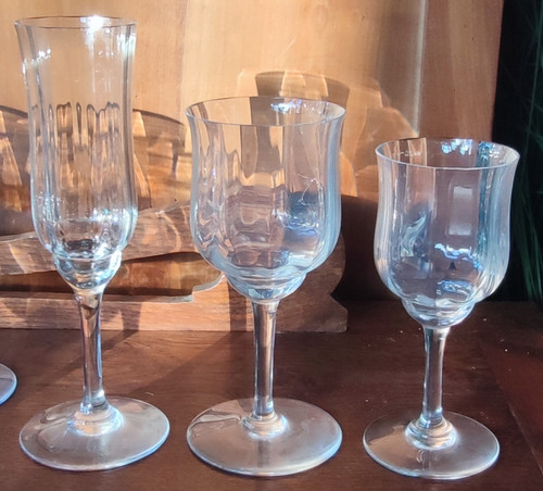 Baccarat Kristall-Eimer-Karaffe-Gläser-Set, Capri-Modell, 20-teilig 