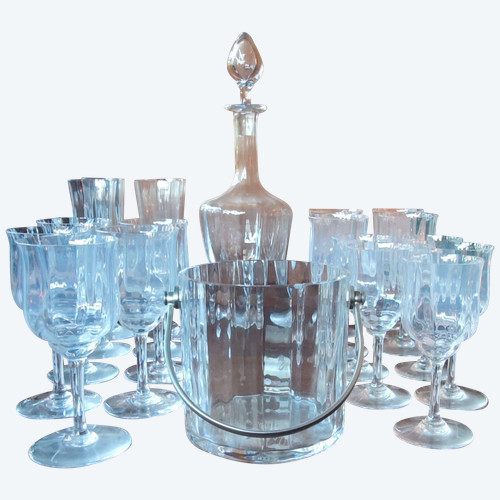 Baccarat Kristall-Eimer-Karaffe-Gläser-Set, Capri-Modell, 20-teilig 