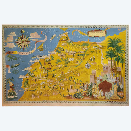 Original Air France poster Morocco