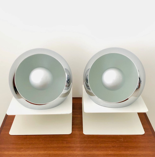 Augapfel-Tischlampe, Italien 1970er Jahre