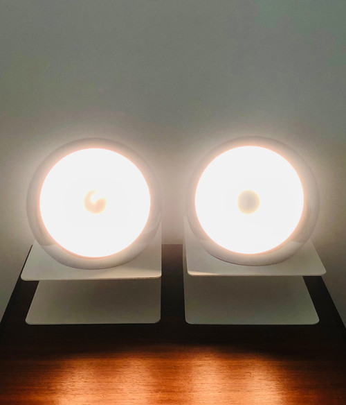 Augapfel-Tischlampe, Italien 1970er Jahre