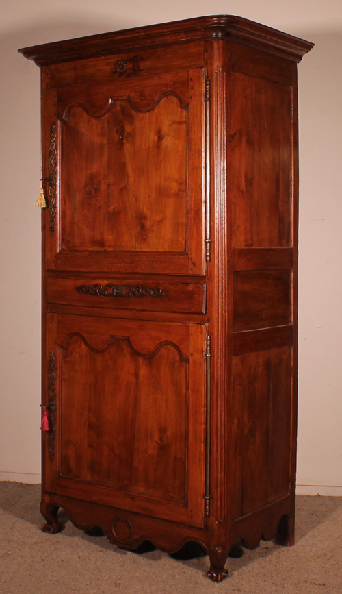 French Wardrobe In Cherry Wood - 18th Century