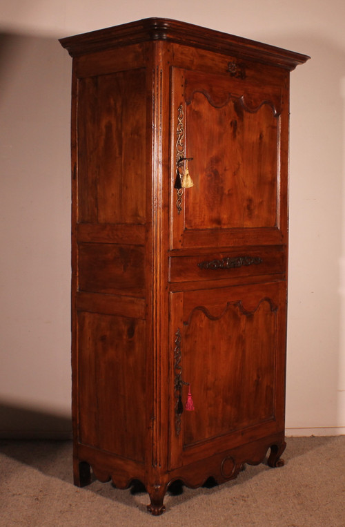 French Wardrobe In Cherry Wood - 18th Century