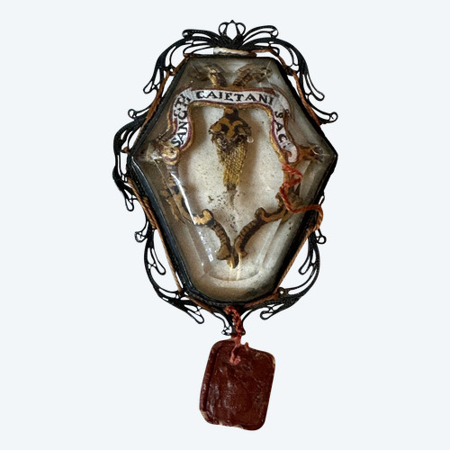 Reliquiario In Cristallo E' Autentico Del 1759 