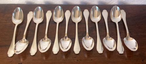 Christofle silver plated metal soup spoon