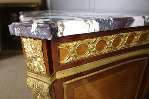 Buffet intarsiato in stile Luigi XV-Luigi XVI di transizione