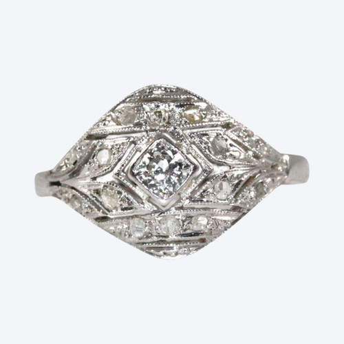 Anello con diamanti Art Déco