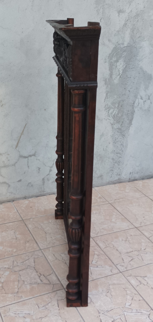 19th century Renaissance oak mirror