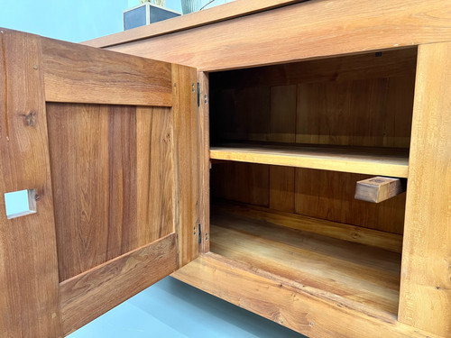 1950s Brutalist Sideboard in Solid Elm