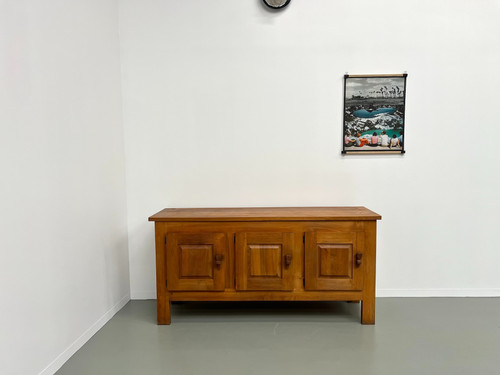 1950s Brutalist Sideboard in Solid Elm