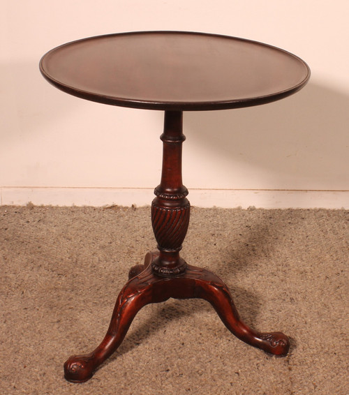 Small Mahogany Pedestal Table - 19th Century