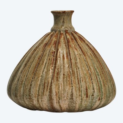 Alexandre Bigot, Vase coloquinte, Art Nouveau Céramique