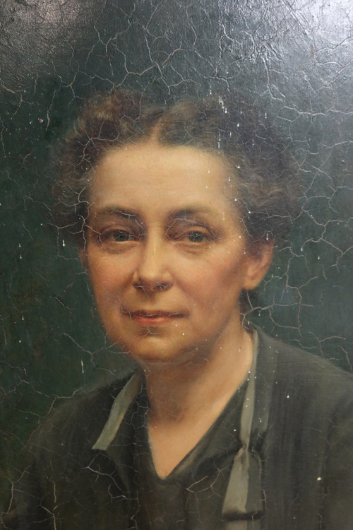 Pair of large portraits by Tony Tollet (1857-1953)
