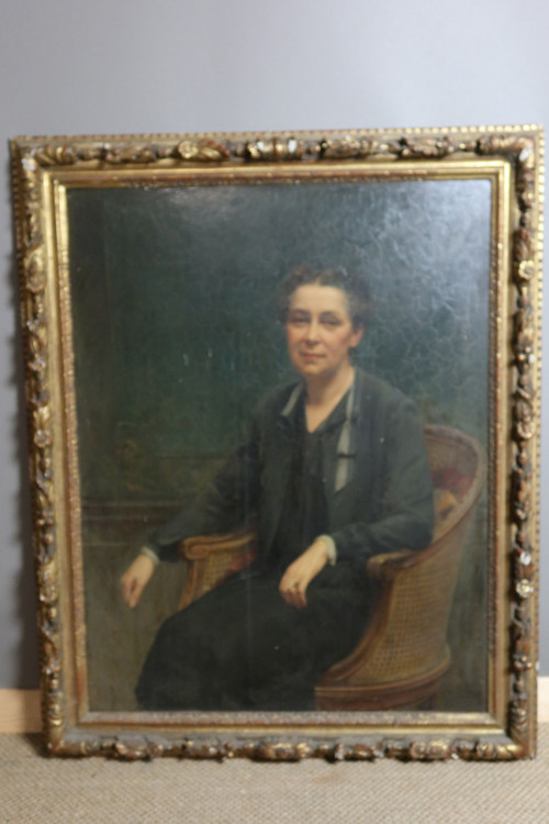 Pair of large portraits by Tony Tollet (1857-1953)