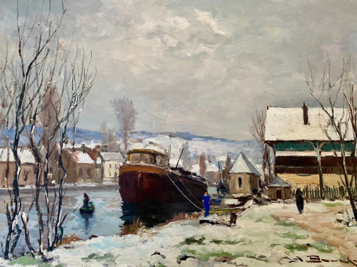 Amédée Boucher Schneelandschaft