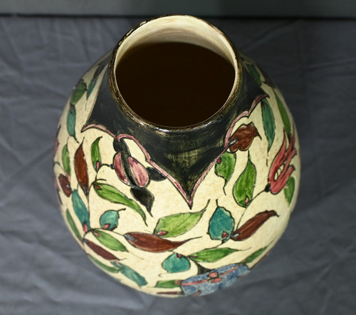 Polychrome Earthenware Vase, signed J.Massier, Vallauris – Early 20th Century