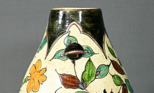Polychrome Earthenware Vase, signed J.Massier, Vallauris – Early 20th Century