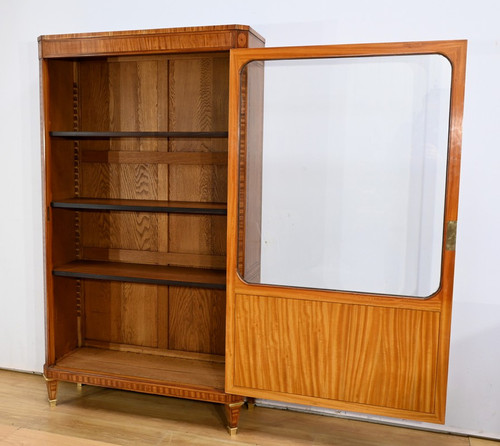 Libreria in Mogano Fiammato, stile Luigi XVI – Metà del XIX secolo