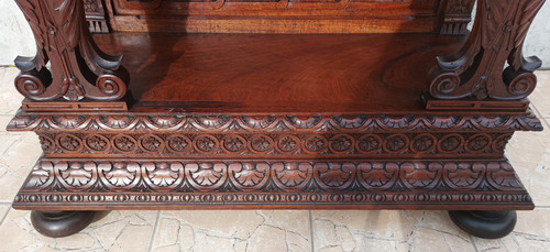 Renaissance sideboard in carved walnut 19th century