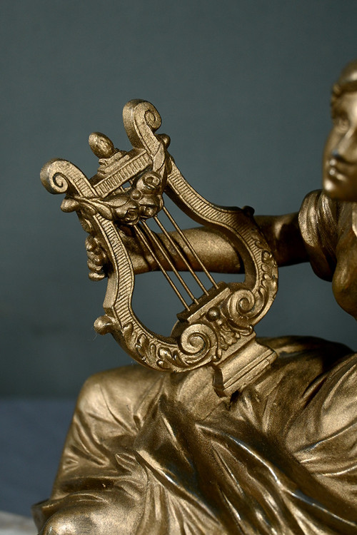 Regule and Marble Mantel Insert, Art Deco - 1920