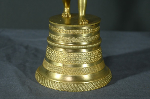 Coppia di candelieri in bronzo dorato - Metà del XIX secolo
