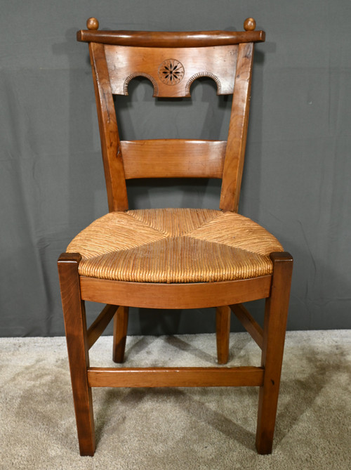 Suite von 4 Stühlen aus Kirschbaumholz, Epoche Directoire - Anfang XIX.