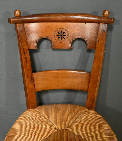 Suite von 4 Stühlen aus Kirschbaumholz, Epoche Directoire - Anfang XIX.
