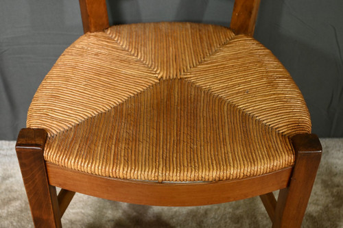 Suite von 4 Stühlen aus Kirschbaumholz, Epoche Directoire - Anfang XIX.