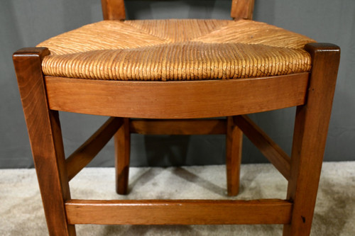 Suite von 4 Stühlen aus Kirschbaumholz, Epoche Directoire - Anfang XIX.