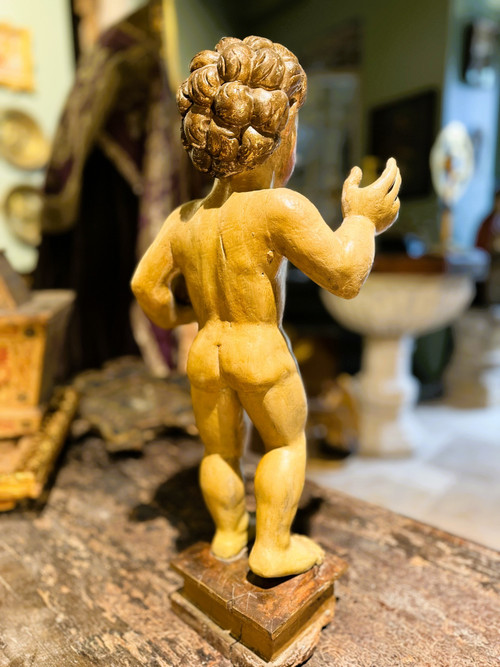 Salvator Mundi - Statua in legno - XVIIe