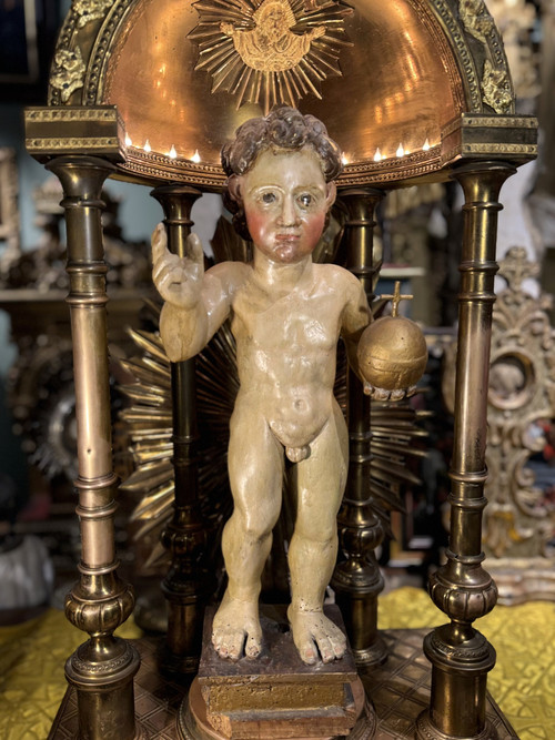 Salvator Mundi - Statua in legno - XVIIe