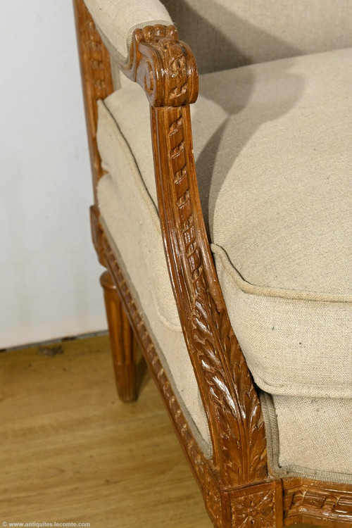 Stained Beech bench seat, Louis XVI style - Early 19th century