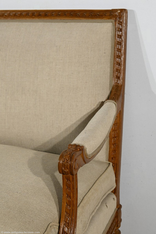 Stained Beech bench seat, Louis XVI style - Early 19th century