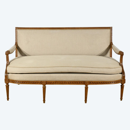 Stained Beech bench seat, Louis XVI style - Early 19th century