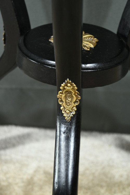 Blackened Wood Sellette, Napoleon III style - 1920